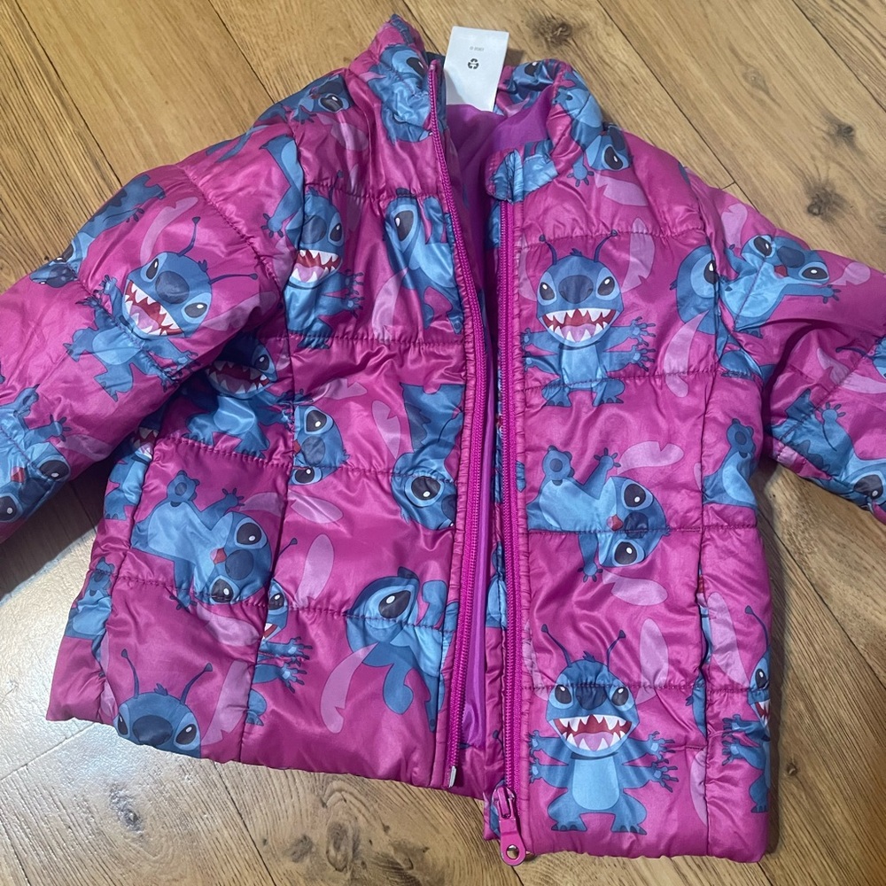 Disney 4t stitch puffy jacket